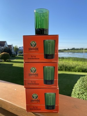 Set Of 18 (3 boxes Of 6)!!  New In Box! Green Jäegermeister Shot Glasses