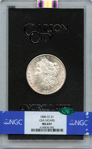 1880-CC Morgan Dollar GSA HOARD S$1 NGC MS65+ CAC