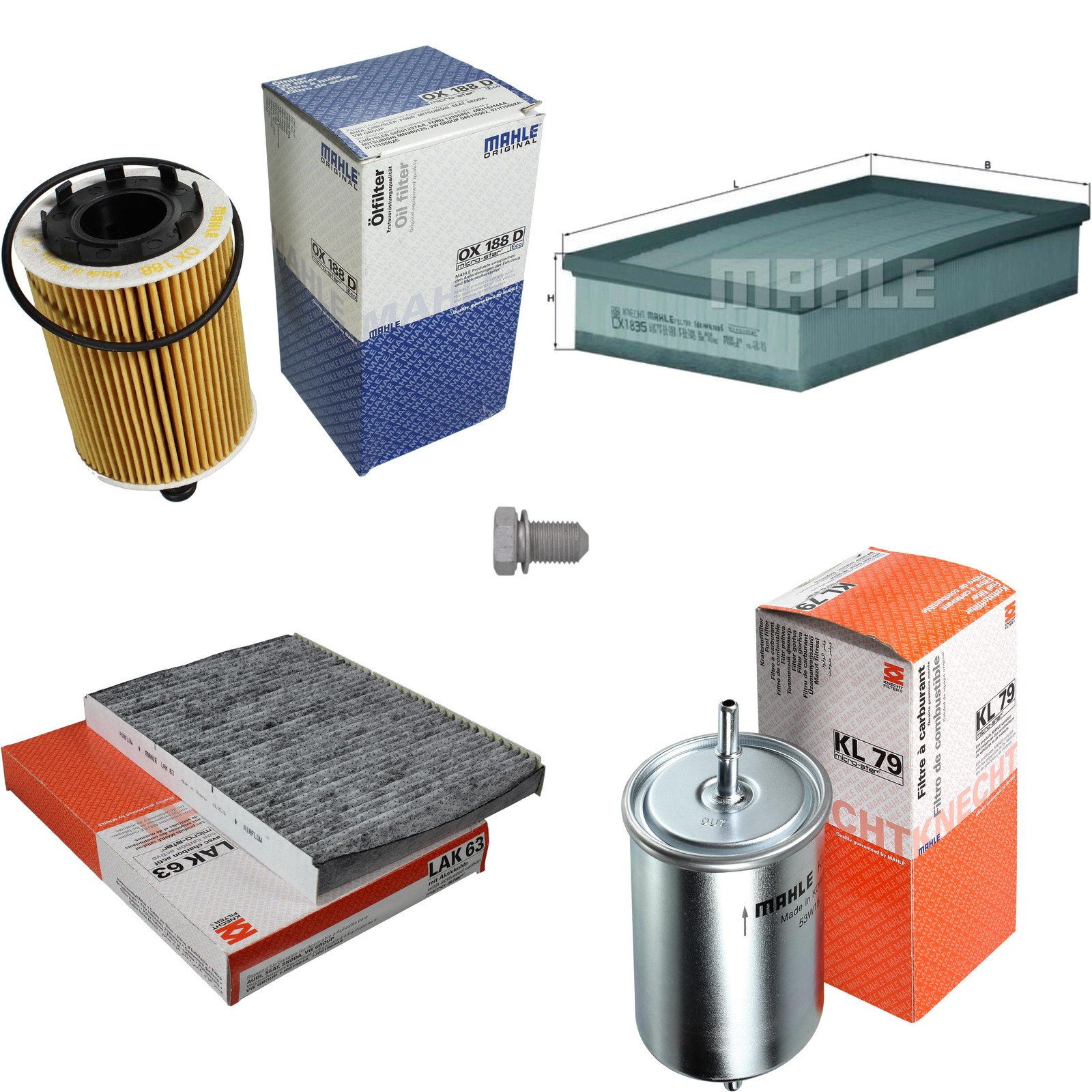 Mahle Inspektionspaket FüR Vw Golf Iv 2.3 V5 2.8 V6 4Motion 3.2 R32 Bora Audi-image