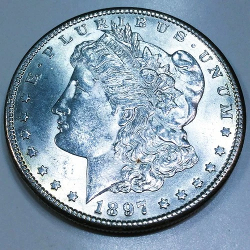 1897-S Morgan Silver Dollar Beautiful Uncirculated Coin Rare Date