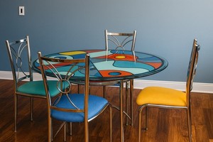 Vintage 1970 Art Deco Revival dining Set