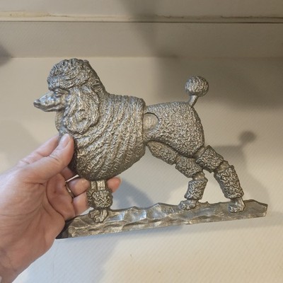 Molded Metal Poodle Dog Wall Plaque? Unique, Initialed