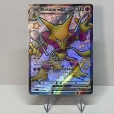 Pokemon TCG Alakazam ex 215/091 Paldean Fates Full Art Shiny Holo English