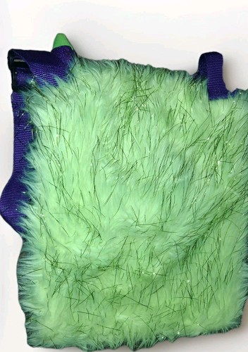 RARA borsa a tracolla Justice verde pelliccia mostro borsa ragazza tote bag shimmer - Foto 6 di 7