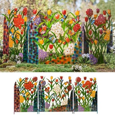 Stilvolle Metall Schmetterling Blume Wandkunst perfekt zur Verbesserung der Gartenästhetik