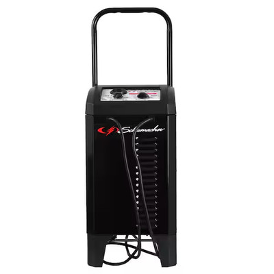 Wheeled Manual 10-A Car Battery Charger & 250A Engine Starter, 50A Boost, 6V/12V