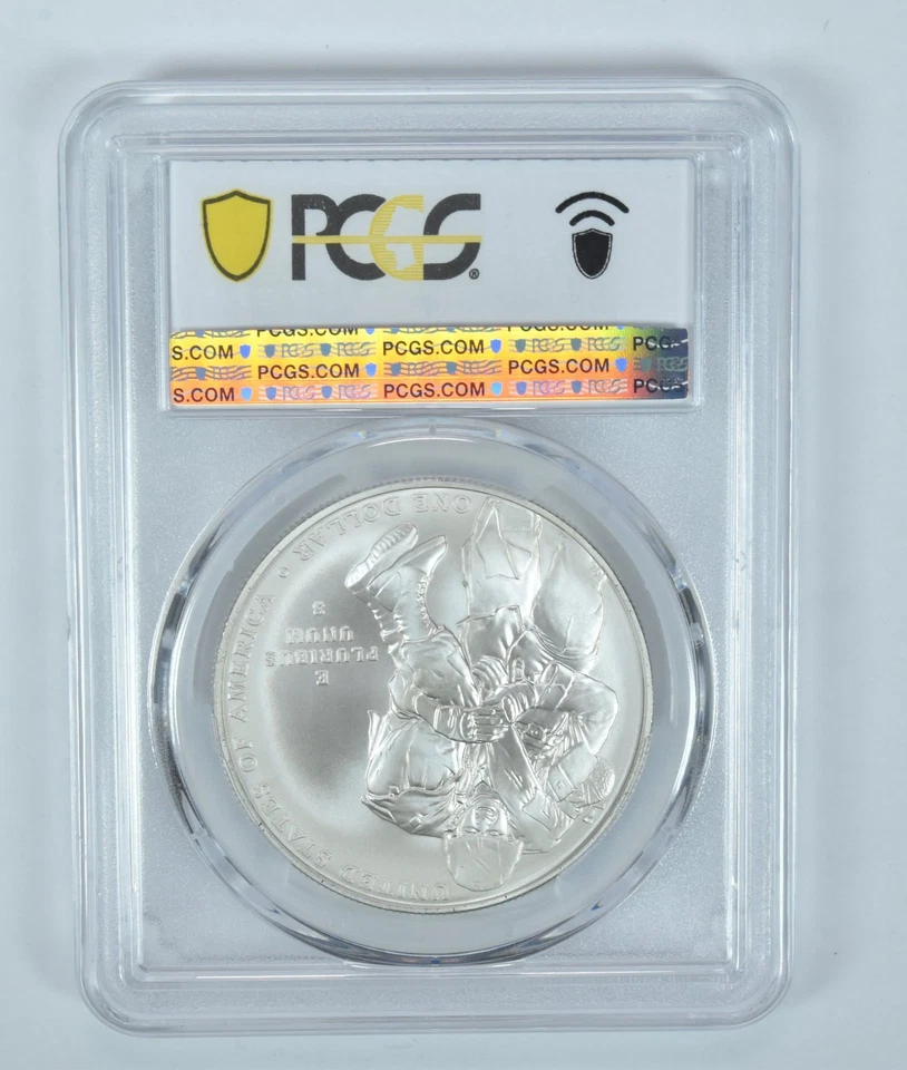 2011-S Medal Of Honor Commemorative Silver Dollar MS70 PCGS Blue Label *2617 - Image 2 of 4