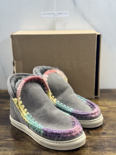 Mou Eskimo Zapatilla Rainbow Casual Mou Mujer Botín Ante Gris 40 - Imagen 6 de 6