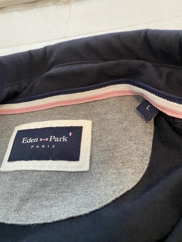 EDEN PARK camicia uomo taglia L top polo manica corta Parigi nero grigio e rosa usata in ottime condizioni - Foto 4 di 10