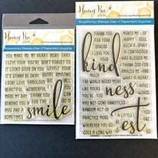 Honey Bee Kindness Smile Kindest LOT of 2 Sets Clear Unmounted Stamps