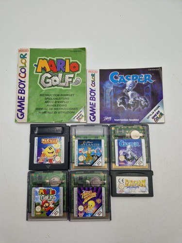 Nintendo Gameboy Color Game Bundle x6 - Casper, Mario Golf, Pacman, Atlantis - Picture 7 of 7