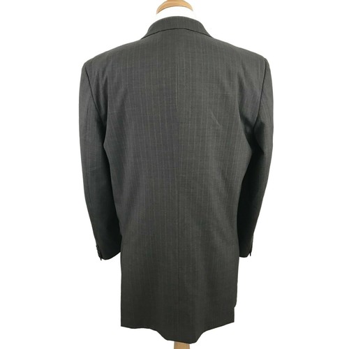 Rossellini Men’s Size 42L Suit Jacket 3 Button Gray Wool Super 120’s Italy / 4F9 - Picture 2 of 9