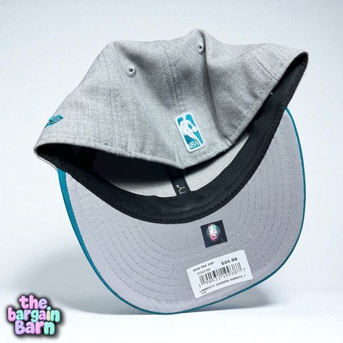 Charlotte Hornets New Era 59Fifty Low Crown Gray/Teal Fitted NBA Hat (7-1/4) - Picture 6 of 7