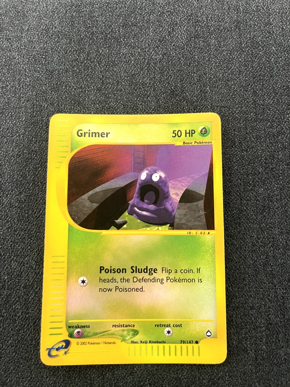 Pokemon TCG Grimer 79/147 Aquapolis Reverse Holo 2002 WOTC Vintage E-reader NM