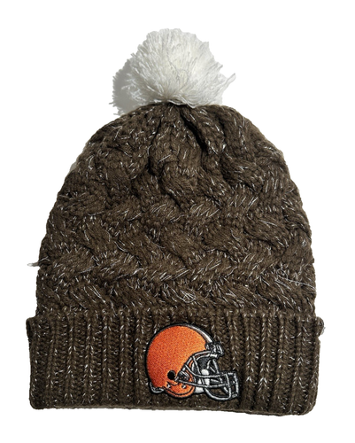 '47 Marca Clevealnd Browns Gorro Moteado Brillo Sombrero Mujer Pom - Imagen 3 de 8