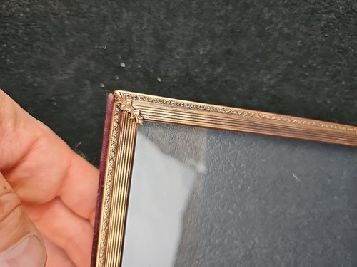 Vintage Bronze Baby Shoes 8x10 Picture Glass Frame With Stand Cottage Core CWMP - Picture 6 of 12