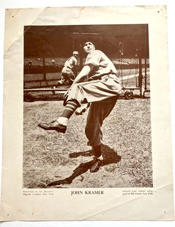 JACK KRAMER /st louis BROWNS 1940s BASEBALL MAGAZINE CO premium photo M114