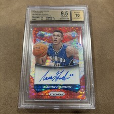 2014-15 Prizm Aaron Gordon GEM MINT RC Auto/149 BGS 9.5 AUTO 10 Red Pulsar Prizm