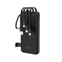Dudao K11 10000Mah Powerbank Mit Integrierten Kabeln, Schwarz