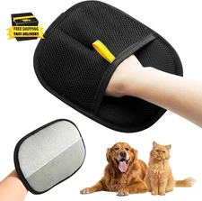 Double-Sided Grooming Gloves for Pets, Static Removal Gloves for Dog Hair, Sueea