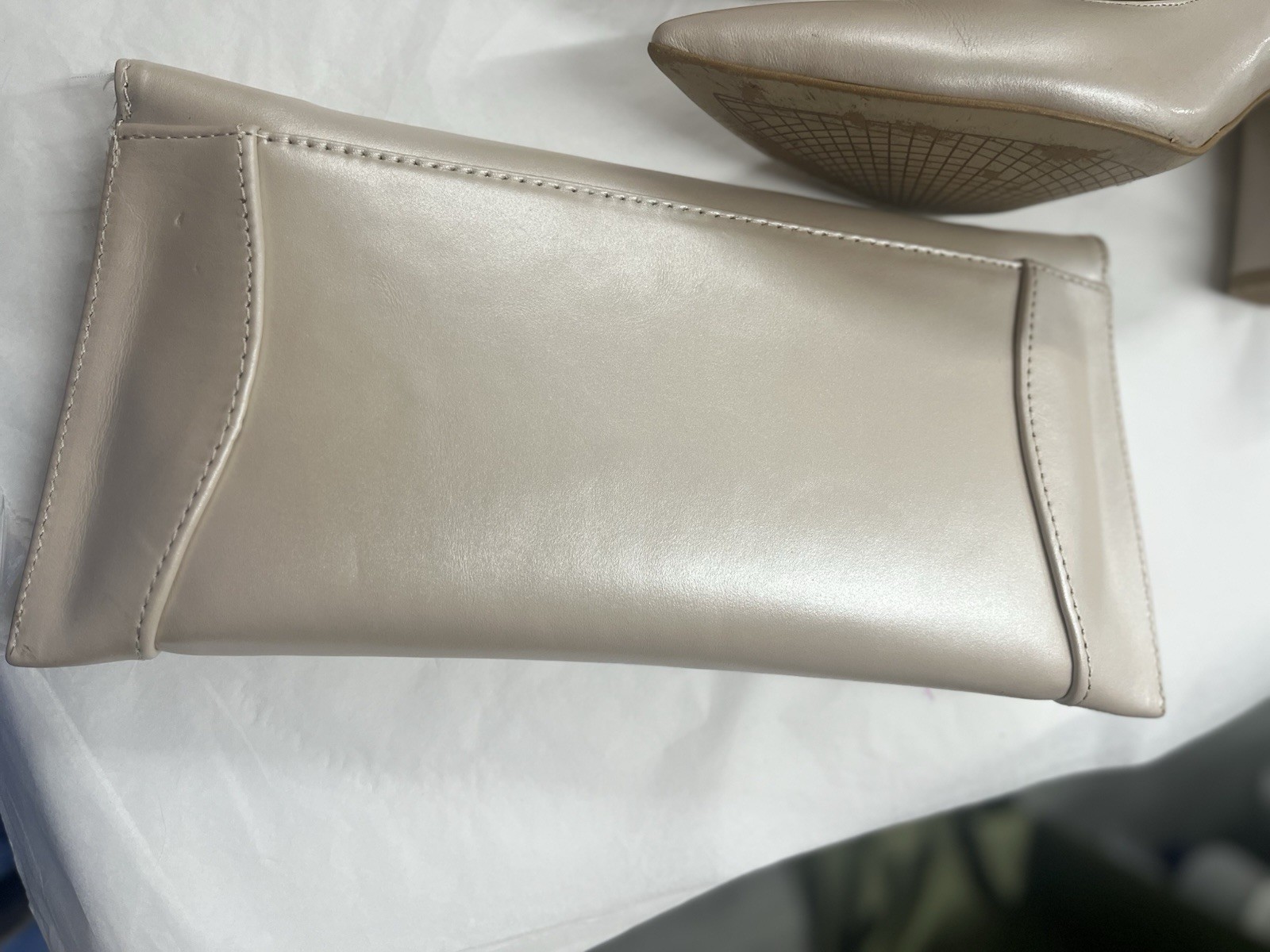 Emis Nude Size 39.5 Block Heels & Matching Bag  Rrp £269  Mother Of The Bride image 4