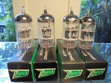 ZAERUX TUNGSRAM 12AU7 ECC82 FOUR NOS NEW OLD STOCK TESTED VINTAGE VALVES TUBES