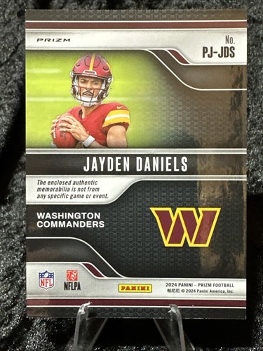 Jayden Daniels 2024 Panini Prizm Silver Prizm Premier Jerseys Rookie Patch RC🔥 - Imagen 7 de 11