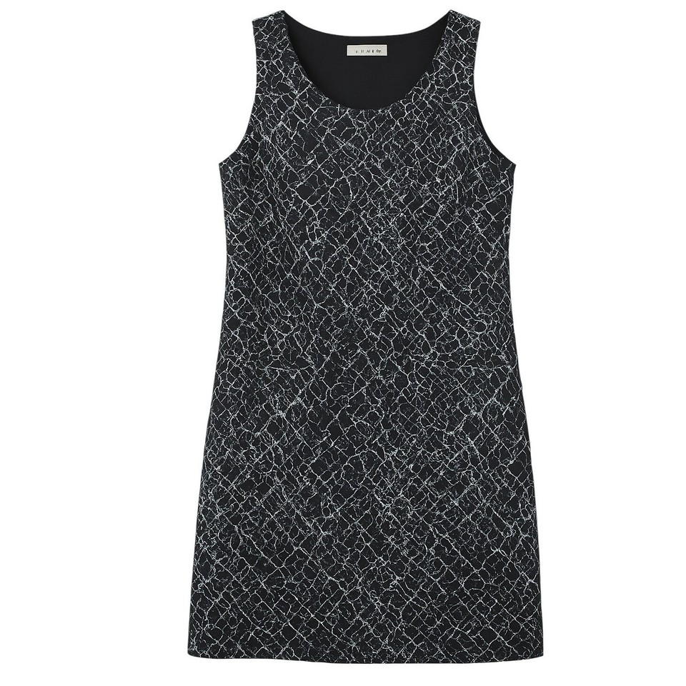 Kenar Womens Sheath Dress 10 Black White Abstract Print Sleeveless ...