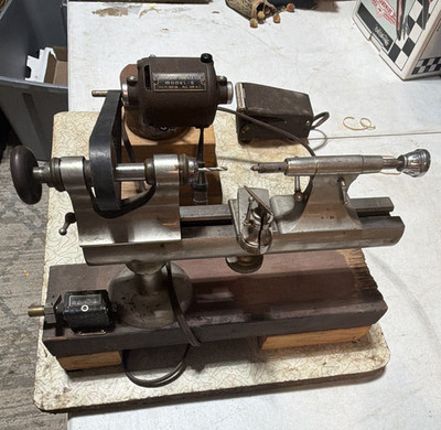 Montgomery Ward & Co. U.S.A. Model E Metal Lathe w/ Watch Makers Lathe