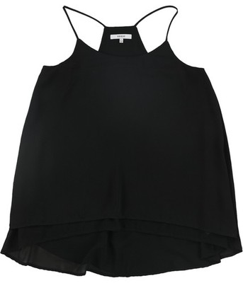 RO&DE Womens Double Layer Cami Tank Top, Black, Small