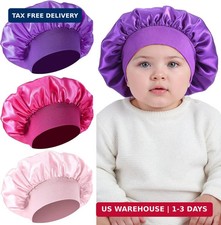 3 Pcs Baby Bonnet for Sleeping, Silk Sleep Cap Bonnets for Baby Girls and Boys,