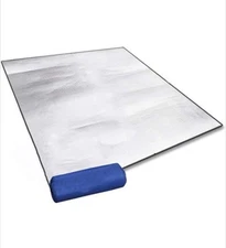 Camping Mat Foam Foil Blanket Thermal Aluminum Foil Sleeping 59x78" NEW