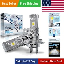 H7 Light Bulb, 6500K Xenon White 30000LM 600 Extremely Bright No Adapter Re...