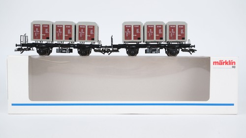 Märklin H0 48940 Behälter-Tragewagen-Satz (Von Haus zu Haus) BT 10 der DB | Zustand: Gebraucht