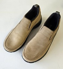 L.L. Bean Comfort Mocs Slip On Loafers Tan Suede Size 8 Medium Clean Condition