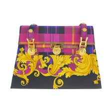 Versace Vintage Baroque Canvas Shoulder Bag Women Multicolor One Size