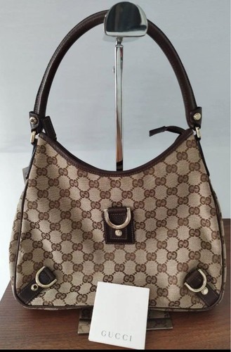 Borsa a tracolla Gucci beige bordo in pelle autentica taglia media - Foto 16 di 24