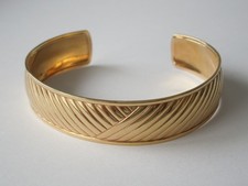 Vintage Armband Armreif goldfarben vergoldet Doublé 18,5 g/B:1,5 cm