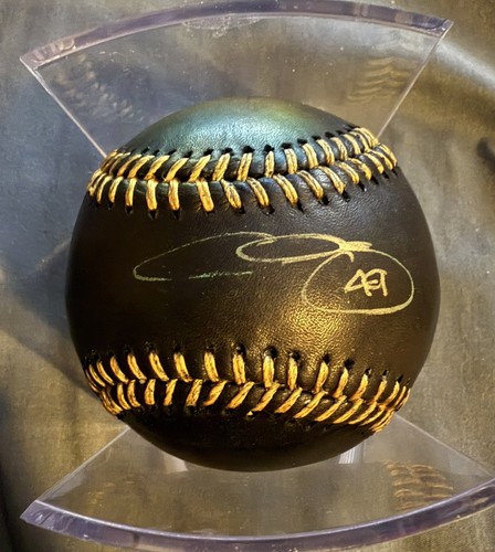 Chris Sale Autographed Baseball Black ROMLB Selig Cy Young Future HOF Signed