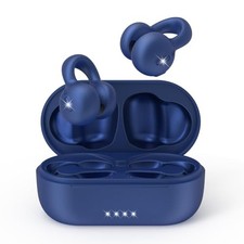 OWS Bluetooth 5.3 Open-Ear Earphones Mic Lightweight Auto Pair Hands-Free Blue