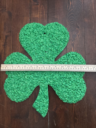 Vtg Melted Popcorn Plastic St Patrick's Day Clover Shamrock Decor New Old Stock - Picture 5 of 7