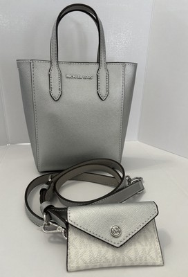 Michael kors Vincent Extra-Small Metallic Crossbody Bag With Logo Card Case NWT