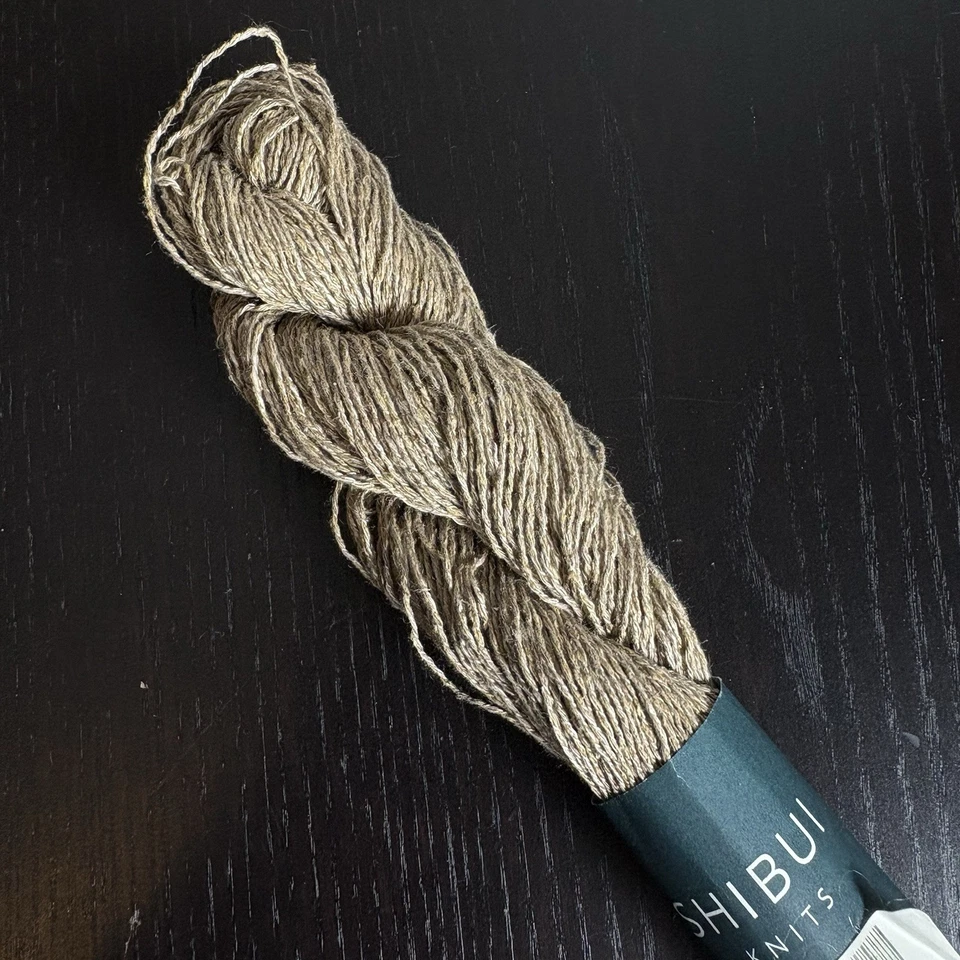 SHIBUI KNITS Ramita Hilo Lino/Seda/Lana Mezcla en Cafeína (Marrón Claro) 20474 Foto 2 de 4