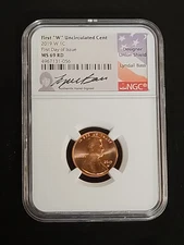 2019-W Lincoln Cent NGC MS69 RD "Uncirculated" FIRST DAY OF ISSUE - Lyndall Bass