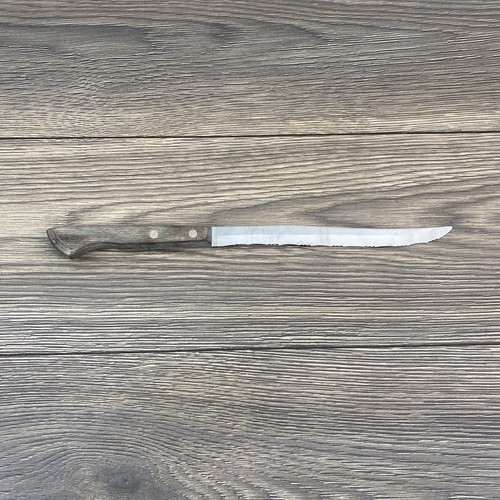 Vintage ECKO Flint Pfeilspitze Edelstahl Vanadium USA Kochmesser Wellenschliff Klinge - Bild 5 von 6