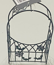 ASHLAND HALLOWEEN DECOR MINI DECORATION 6" BLACK METAL ARCH BAT SPIDER FREE SHIP