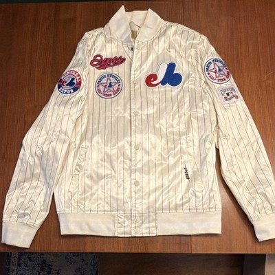 Pro Standard Montreal Expos MLB Jacket White Blue Red 2XL Baseball Fan Apparel