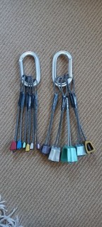 Climbing Nuts DDM Size 1 11 and two carabinas Lightly Used In Great Condition