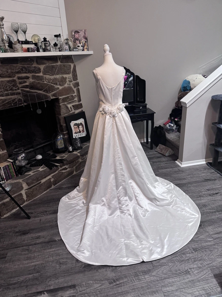 white christmas dresses Romantic Flowers Long Sleeve A-Line Convertible Wedding Dress, White / Dress + Robe