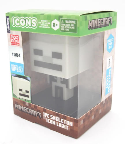 Mojang Minecraft ICONS Series 1 SKELETON Light Up Collectible 3D Figure #004 NIB - Picture 5 of 9
